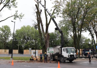 Grue pour équipement de levage à aéroport de Dorval - Service Arbre Viau